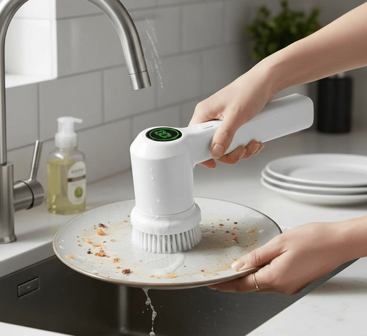 Electric Spin Scrubber – Rechargeable Kitchen Cleaning Brush for Dishes, Pots, Pans, Sink, Tiles, Floors & Bathroom