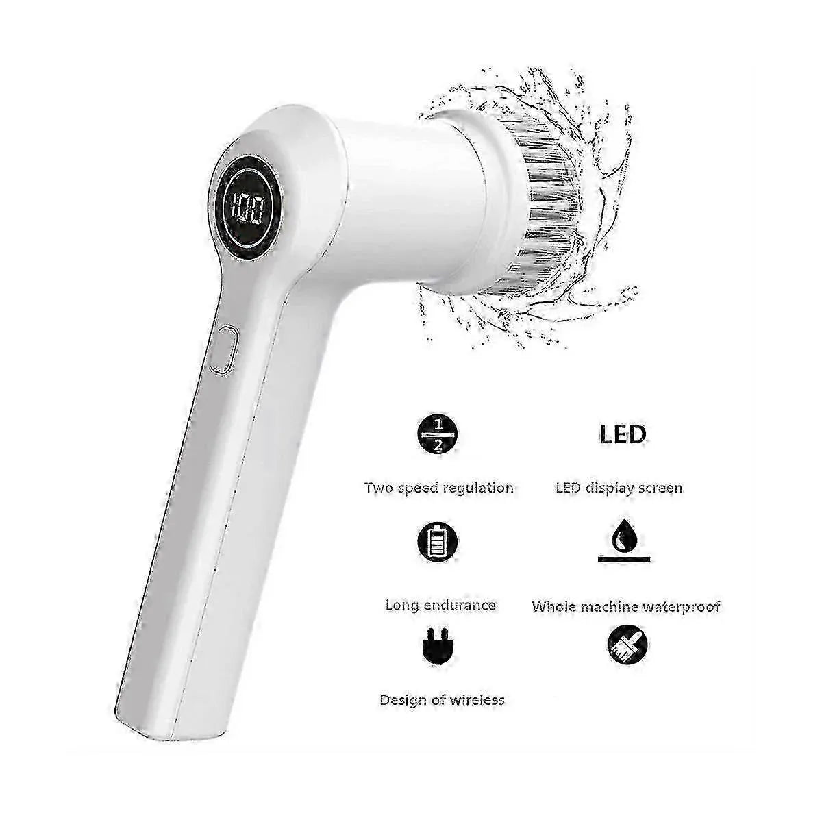 Electric Spin Scrubber – Rechargeable Kitchen Cleaning Brush for Dishes, Pots, Pans, Sink, Tiles, Floors & Bathroom